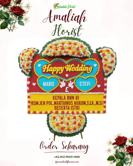 Papan Bunga Pernikahan Lopok